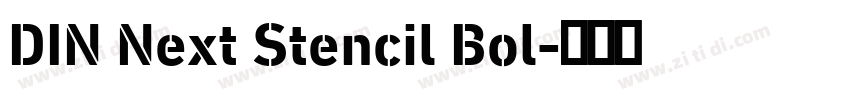 DIN Next Stencil Bol字体转换